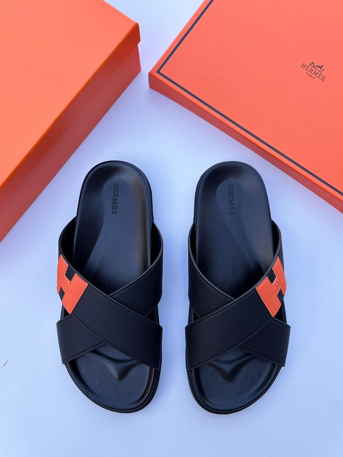 Hermes Slipper Black/Black