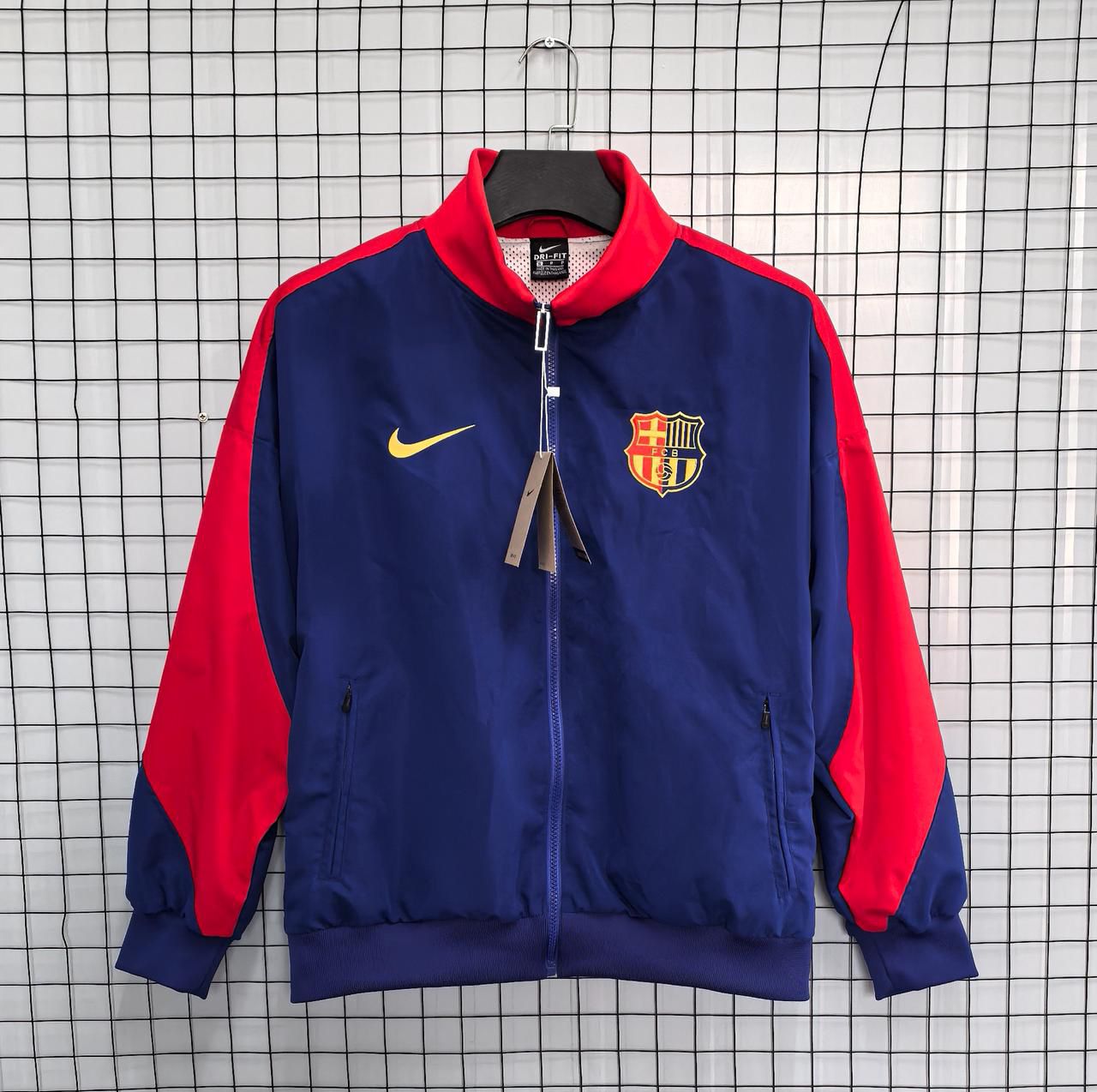 2008–2010 Barcelona Retro Track Jacket (Blue/Red)