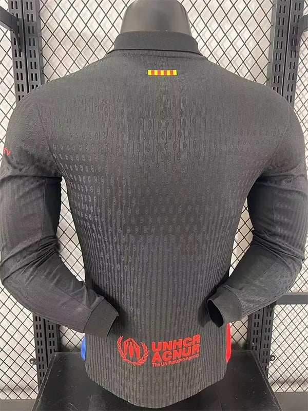 25/26 Barcelona Away Player Version Long Sleeve Soccer Jersey