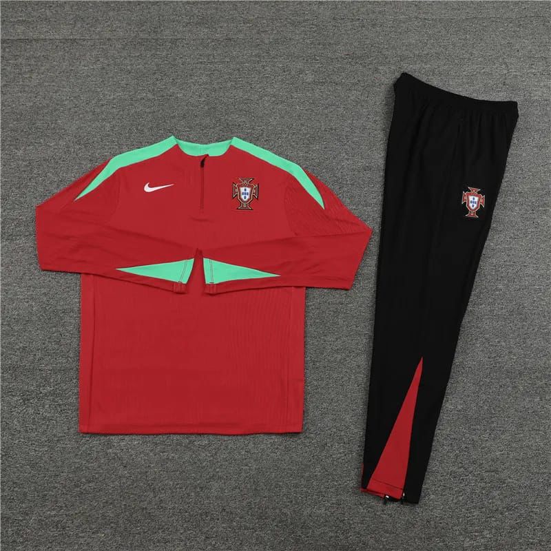 2025/2026 Portugal Red & Mint Half-Zip Tracksuit