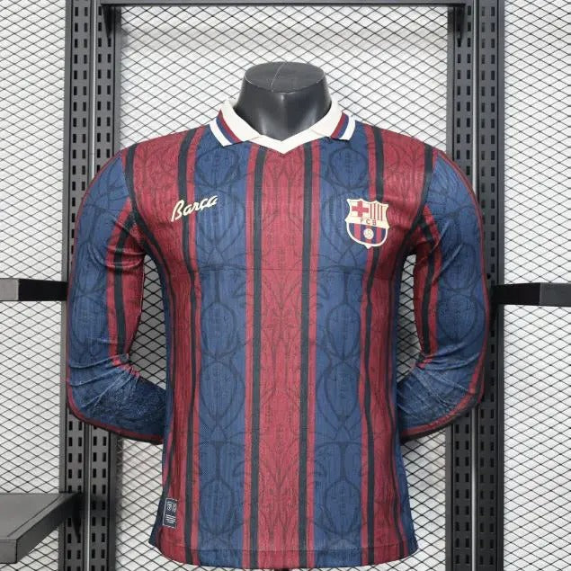 Modernist FC Barcelona Polo 2025/26 Long Sleeve Player Version