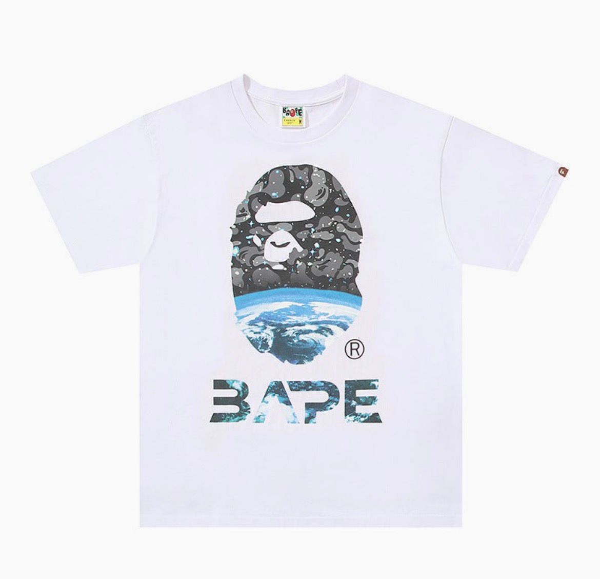 Bape Shirt Earth Ape Head White Tee