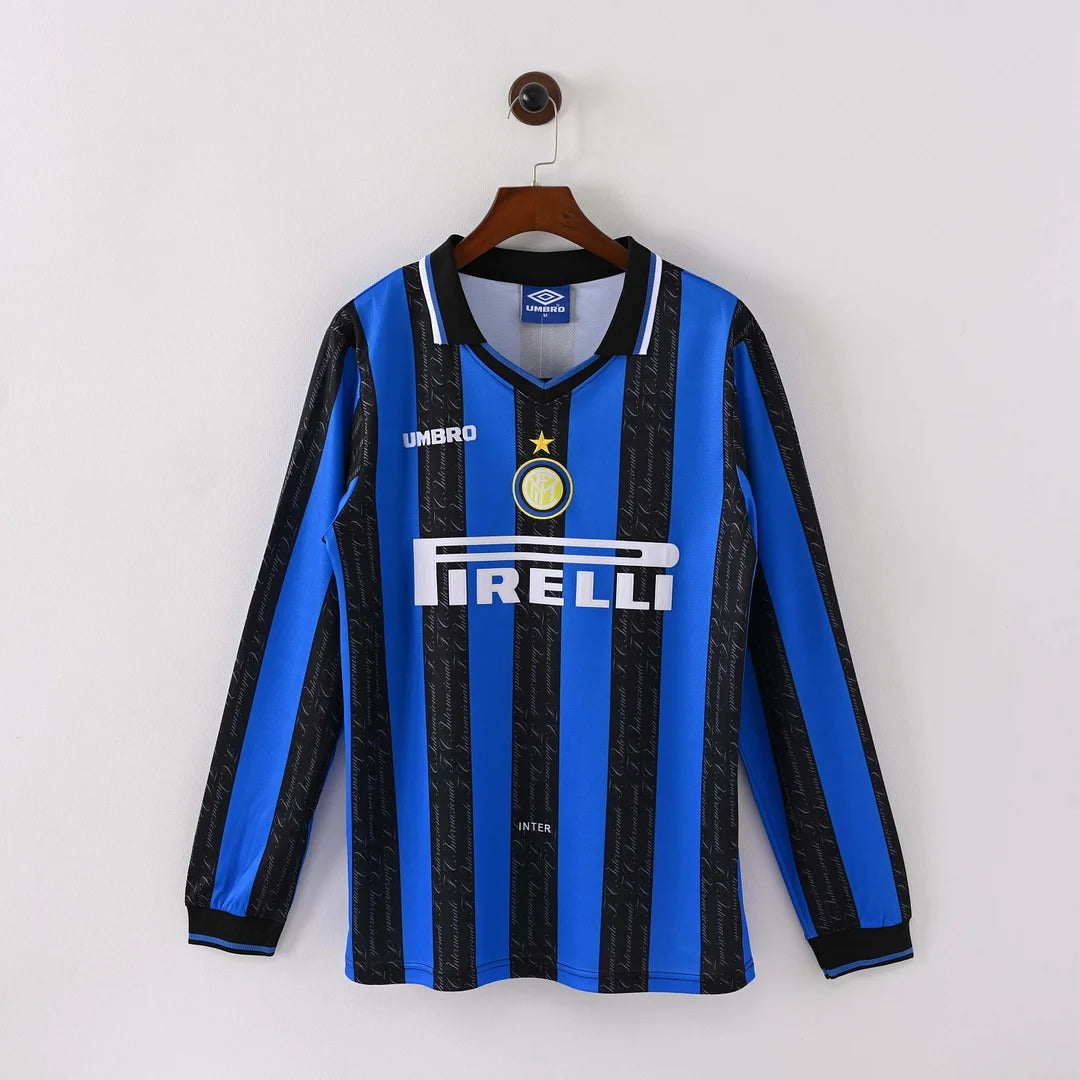 1997/1998 Retro Long Sleeve Inter Milan Home Football Shirt 1:1 Thai Quality