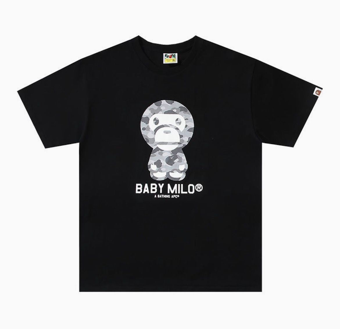 Bape Shirt Grey Baby Milo Black Tee