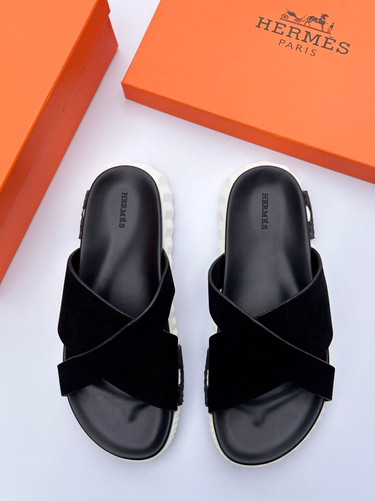 Hermes Slipper Black/Black