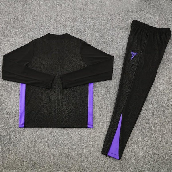2025/2026 Barcelona Black Purple Half-Pull Tracksuit