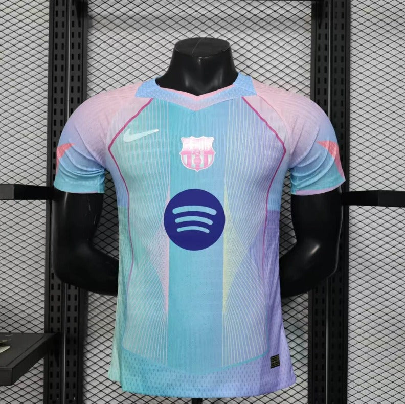 2025/2026 Barcelona Special Edition Pink Blue Gradient Football Shirt